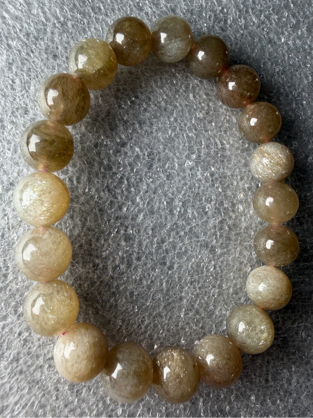 Beautiful 9MM Green Strawberry Quartz Natural Crystal Bracelet